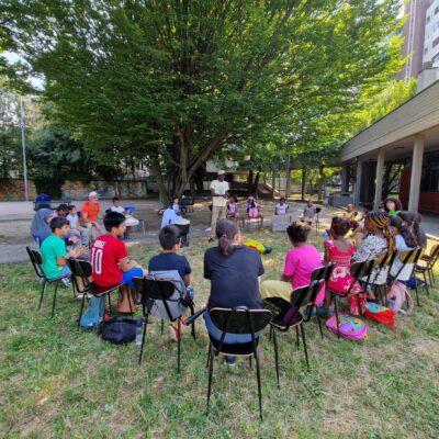bambini centro estivo note verdi